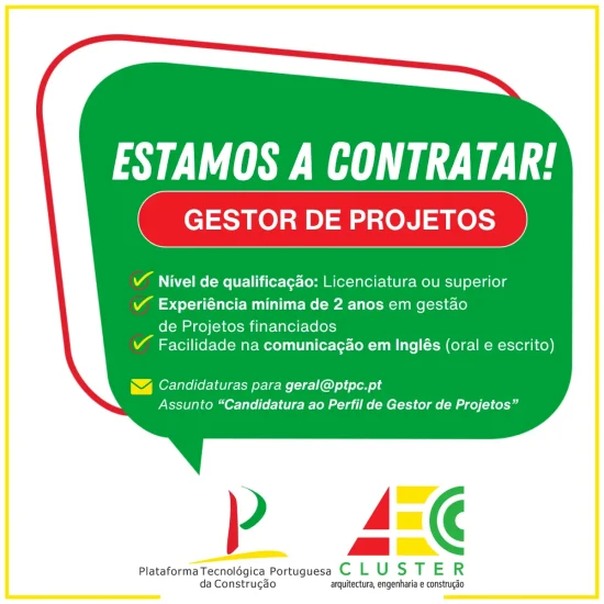 ESTAMOS A CONTRATAR: Gestor de Projetos